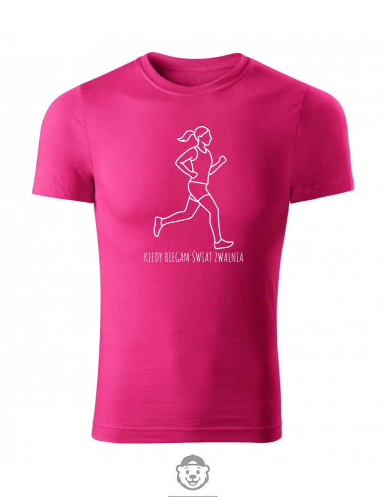 KOSZULKA DAMSKA HOBBY BIEGANIE RÓŻOWA.png