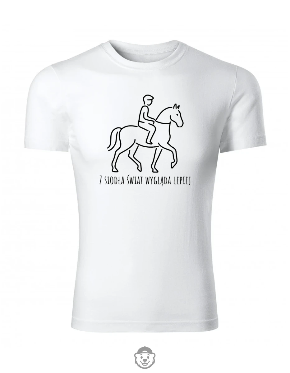 KOSZULKA MĘSKA HOBBY JAZDA KONNA BIAŁA.png