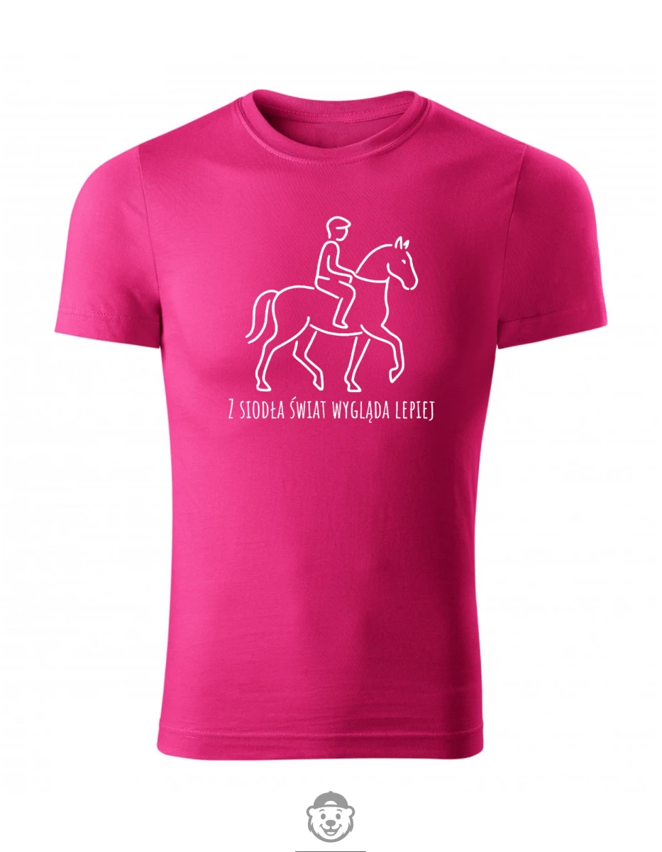 KOSZULKA MĘSKA HOBBY JAZDA KONNA RÓŻOWA.png