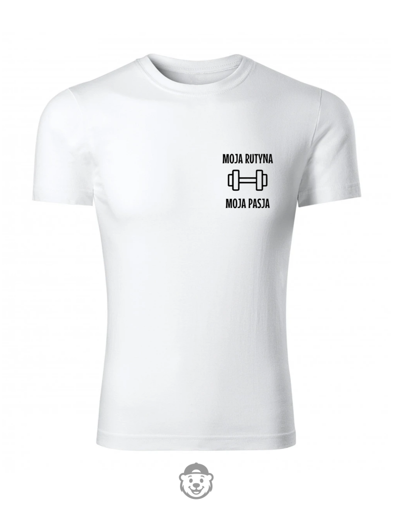 KOSZULKA MOJA RUTYNA MOJA PASJA BIAŁA.png
