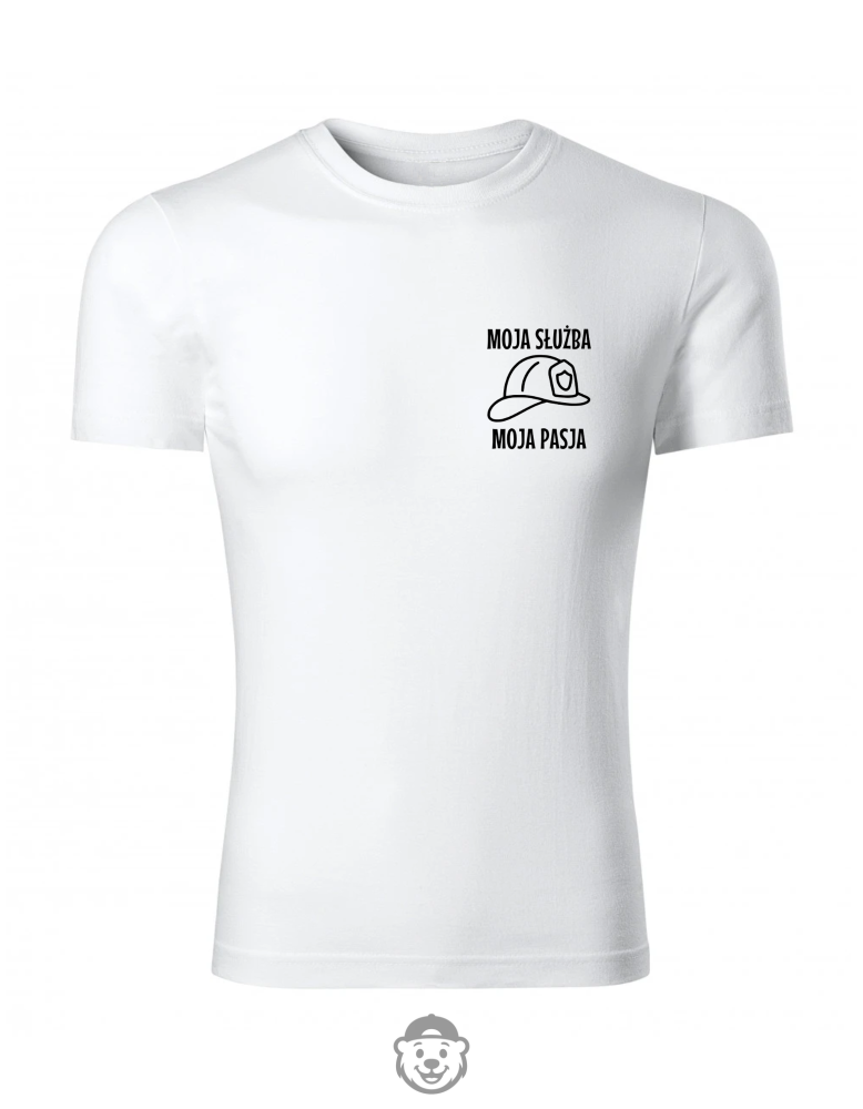 KOSZULKA MOJA SŁUŻBA MOJA PASJA BIAŁA.png