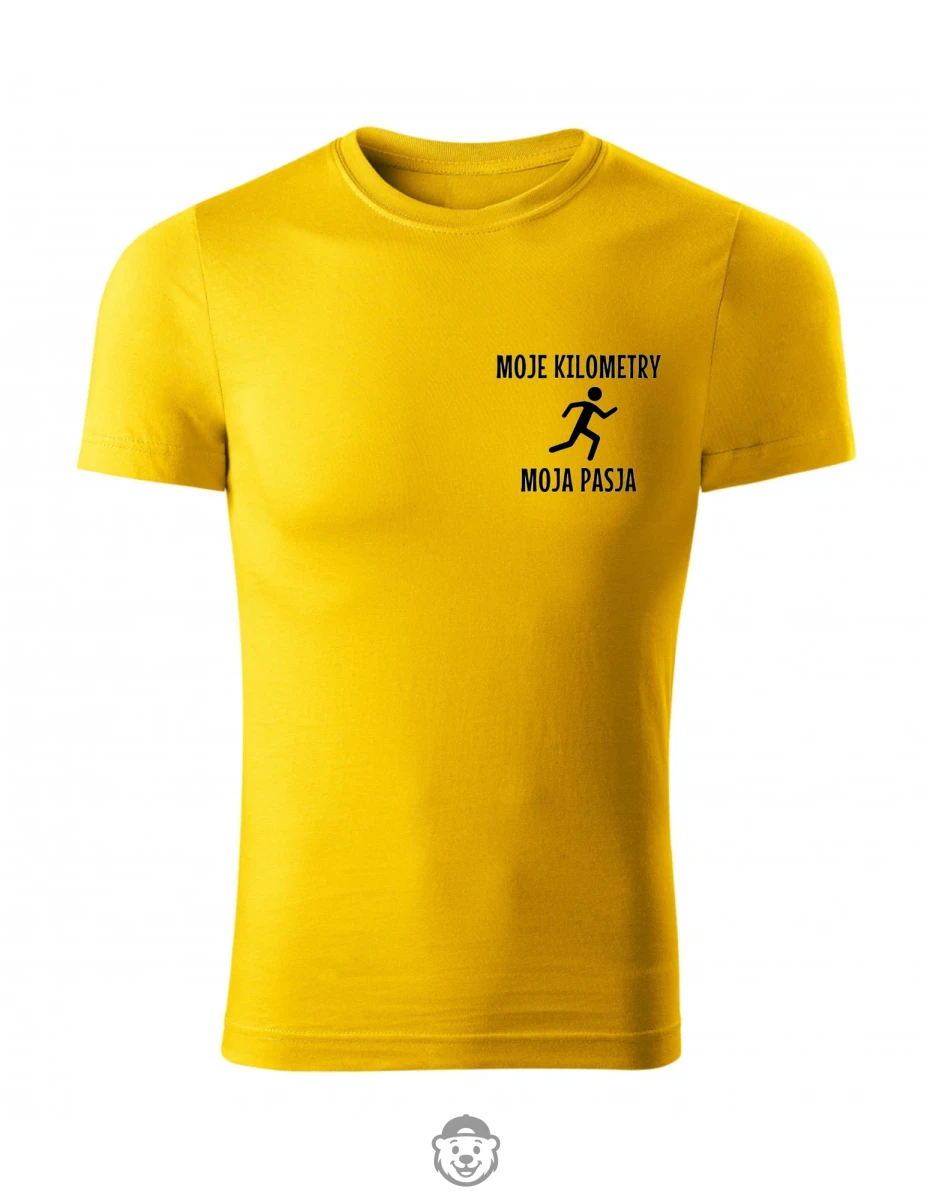 KOSZULKA MOJE KILOMETRY MOJA PASJA ŻÓŁTA.png