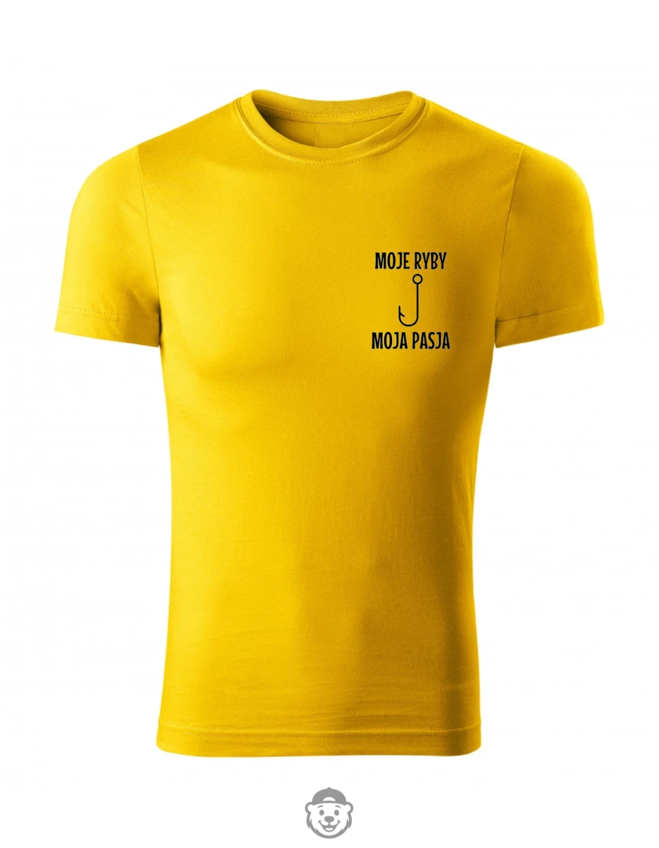 KOSZULKA MOJE RYBY MOJA PASJA ŻÓŁTA.png