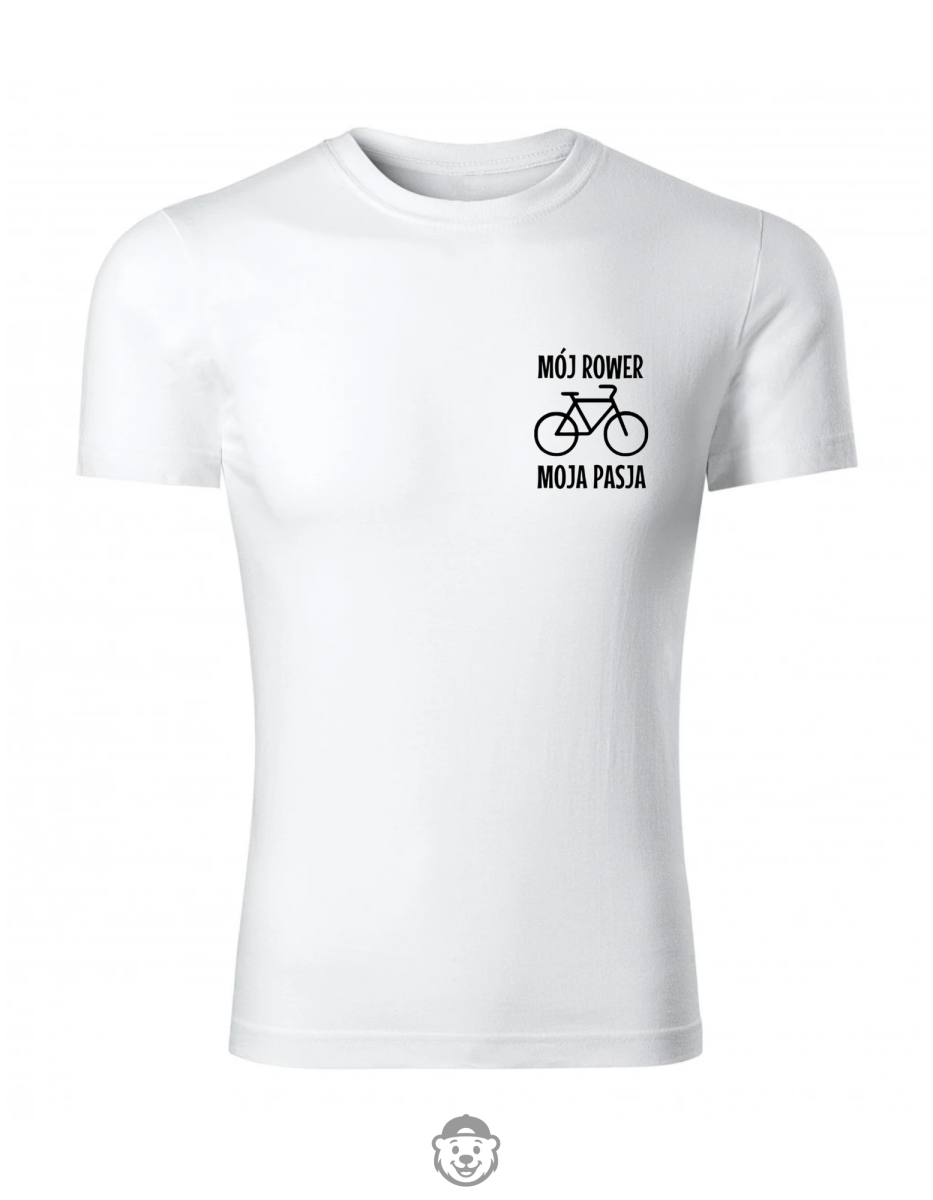 KOSZULKA MÓJ ROWER MOJA PASJA BIAŁA.png
