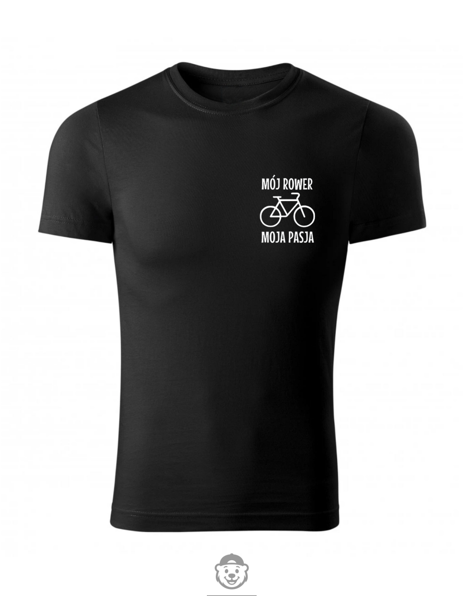 KOSZULKA MÓJ ROWER MOJA PASJA CZARNA.png