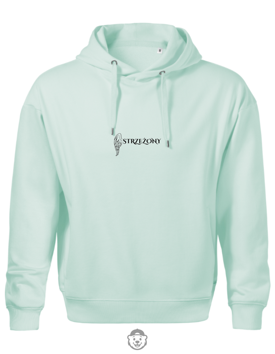 BLUZA Z KAPTUREM MĘSKA STRZEŻONY MIĘTOWA.png