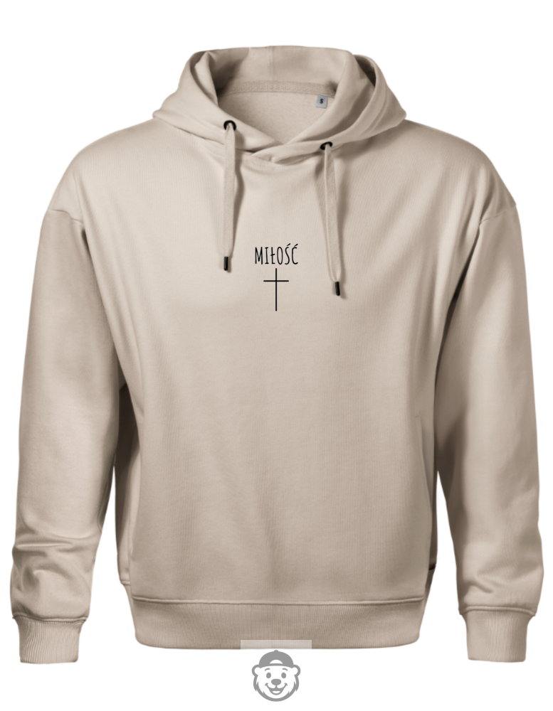 BLUZA Z KAPTUREM MĘSKA MIŁOŚĆ BEŻOWA.png