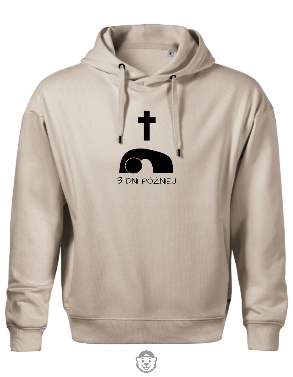 BLUZA Z KAPTUREM MĘSKA TRZY DNI PÓŹNIEJ BEŻOWA.png