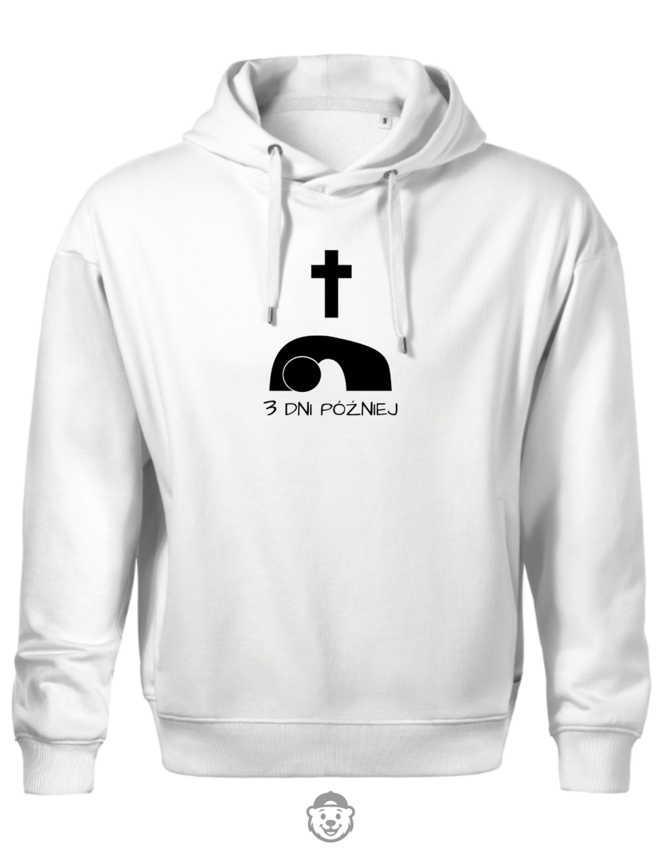 BLUZA Z KAPTUREM MĘSKA TRZY DNI PÓŹNIEJ BIAŁA.png