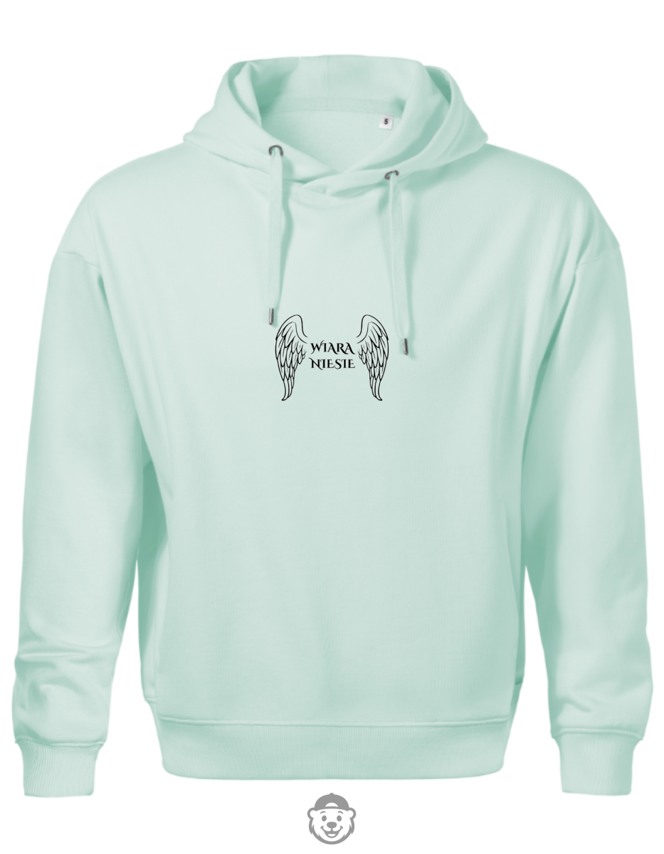 BLUZA Z KAPTUREM MĘSKA WIARA NIESIE MIĘTOWA.png