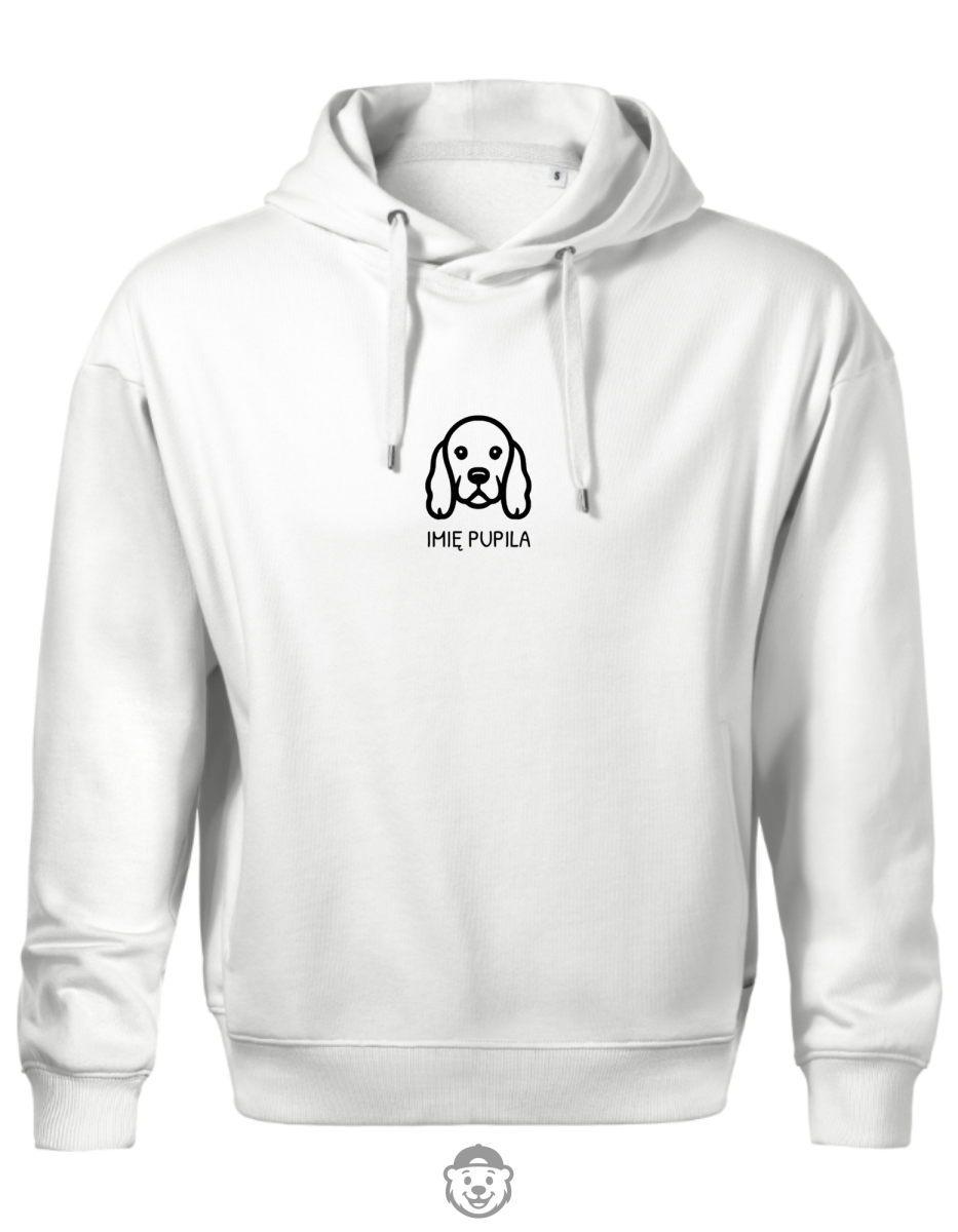 BLUZA Z KAPTUREM MĘSKA COCKER SPANIEL BIAŁA.png