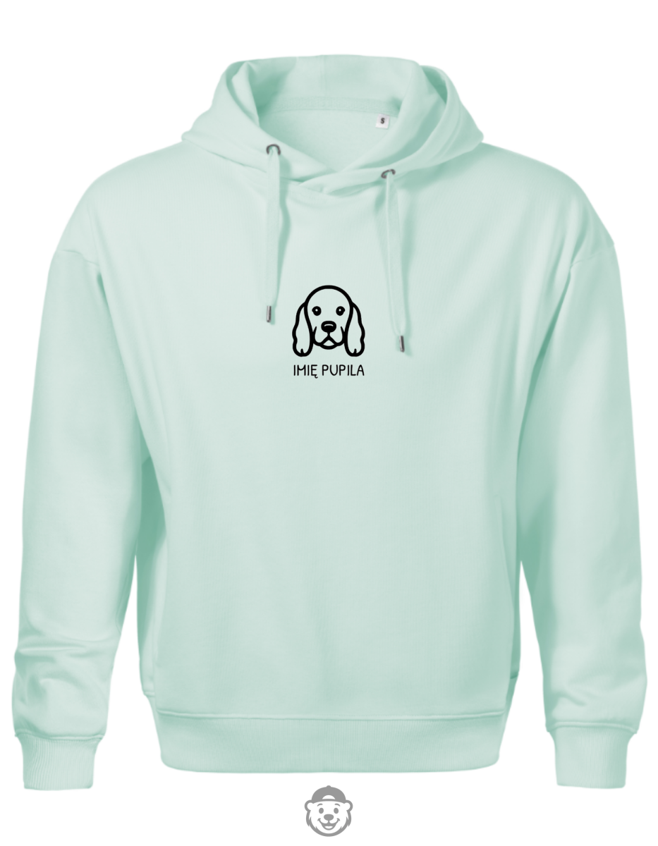 BLUZA Z KAPTUREM MĘSKA COCKER SPANIEL MIĘTOWA.png