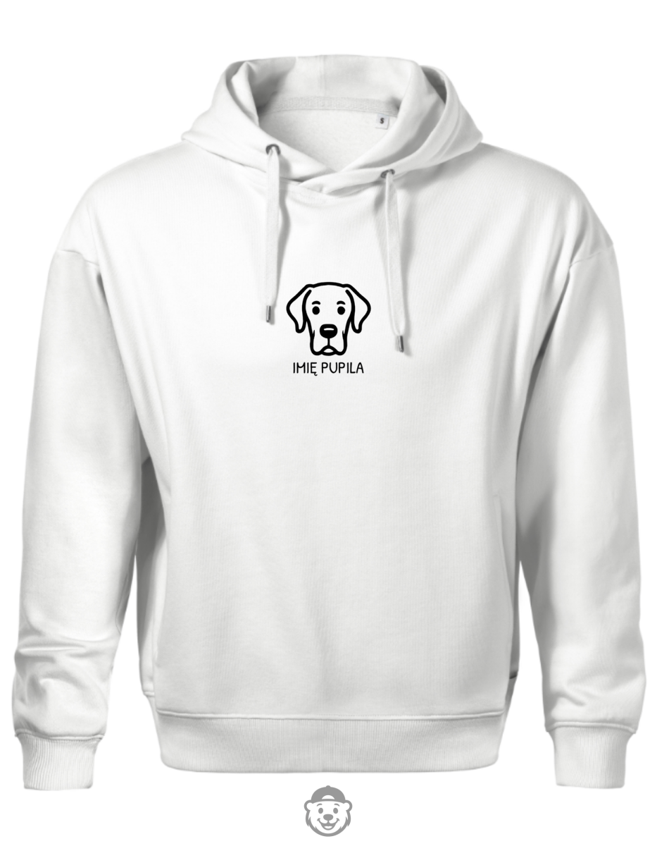 BLUZA Z KAPTUREM MĘSKA DOG NIEMIECKI BIAŁA.png