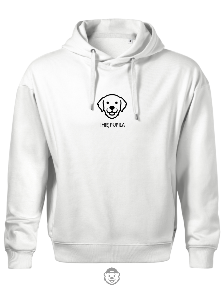 BLUZA Z KAPTUREM MĘSKA GOLDEN RETRIEVER BIAŁA.png