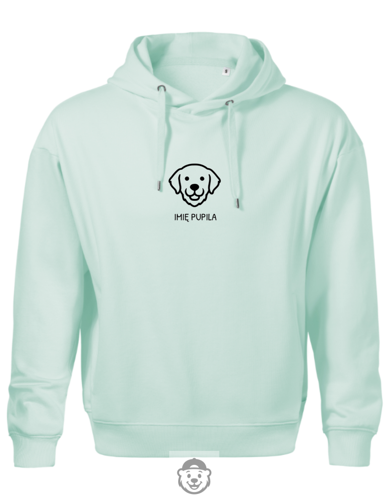 BLUZA Z KAPTUREM MĘSKA GOLDEN RETRIEVER MIĘTOWA.png