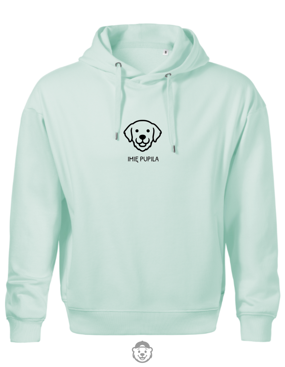 BLUZA Z KAPTUREM MĘSKA GOLDEN RETRIEVER MIĘTOWA.png