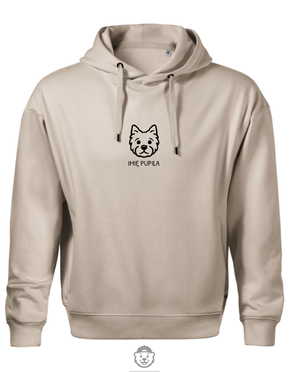BLUZA Z KAPTUREM MĘSKA WEST HIGHLAND WHITE TERRIER BEŻOWA.png