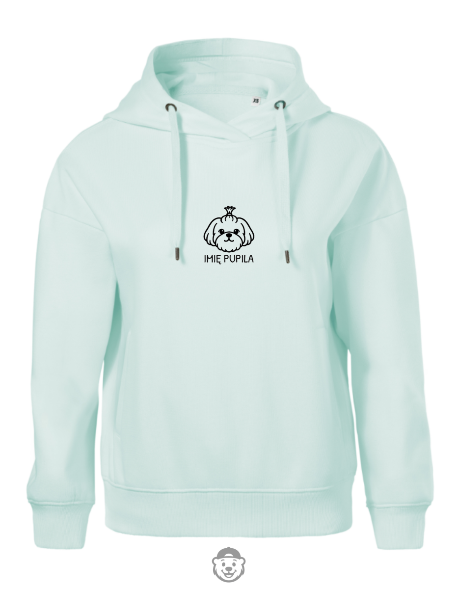 BLUZA Z KAPTUREM DAMSKA SHIH TZU MIĘTOWA.png