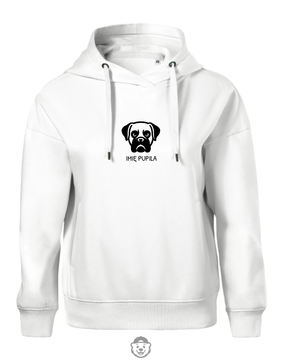 BLUZA Z KAPTUREM DAMSKA BOKSER BIAŁA.png