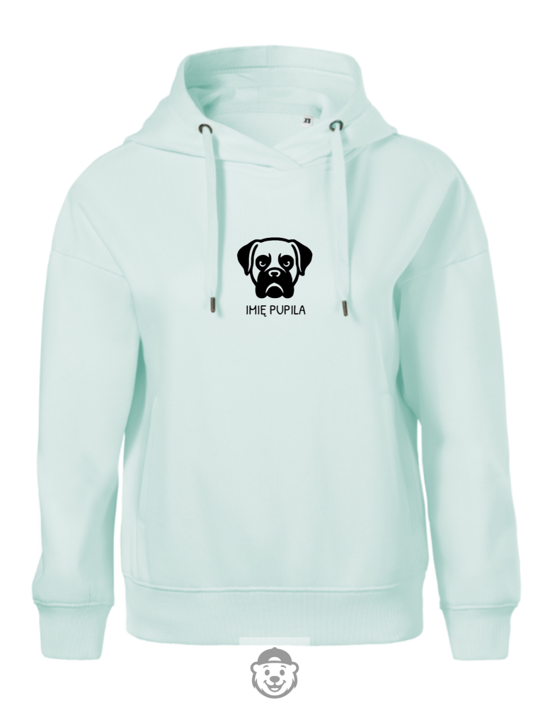 BLUZA Z KAPTUREM DAMSKA BOKSER MIĘTOWA.png