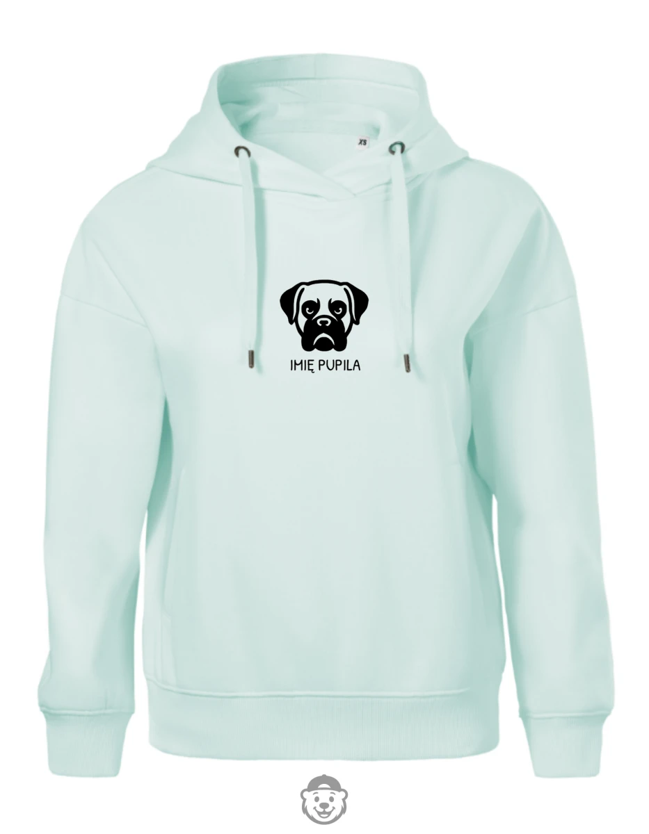 BLUZA Z KAPTUREM DAMSKA BOKSER MIĘTOWA.png