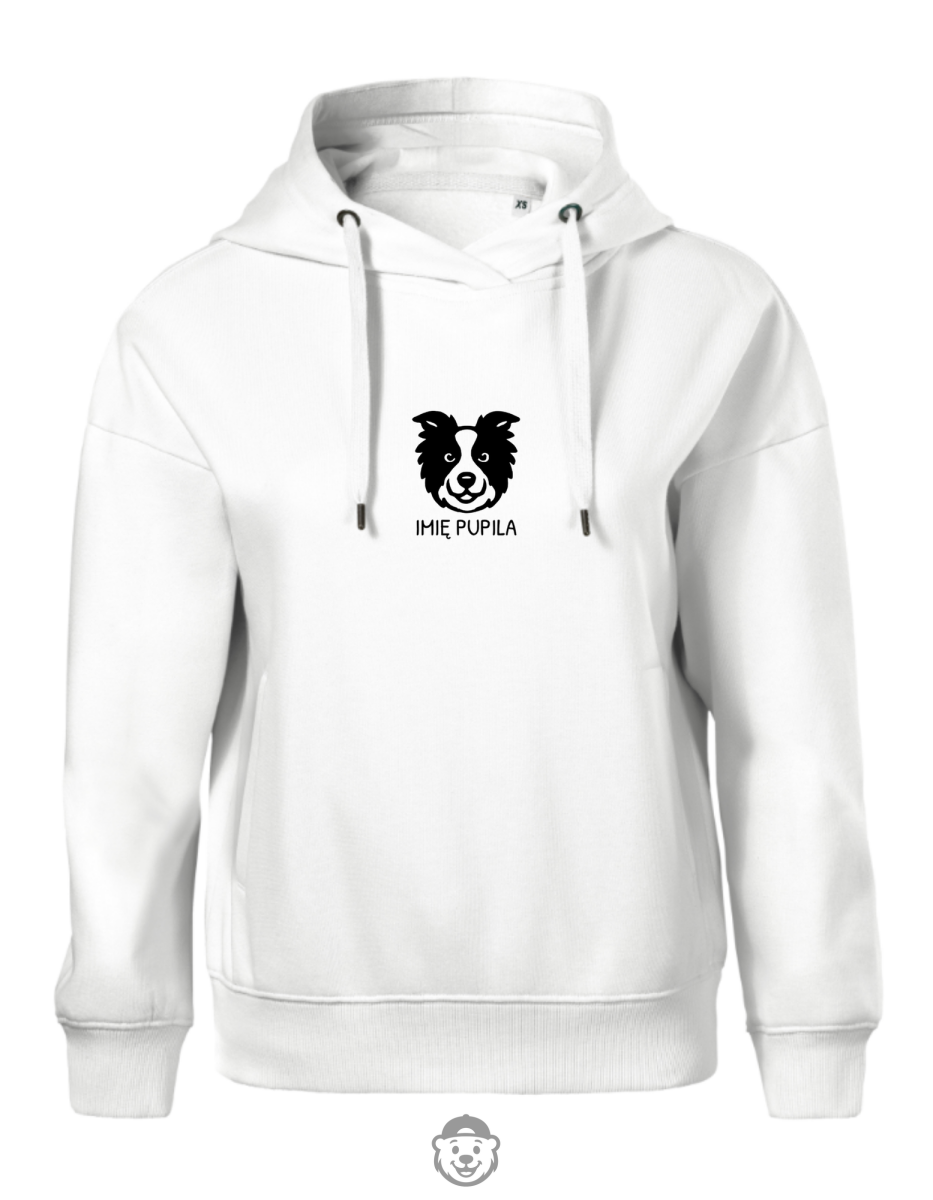 BLUZA Z KAPTUREM DAMSKA BORDER COLLIE BIAŁA.png