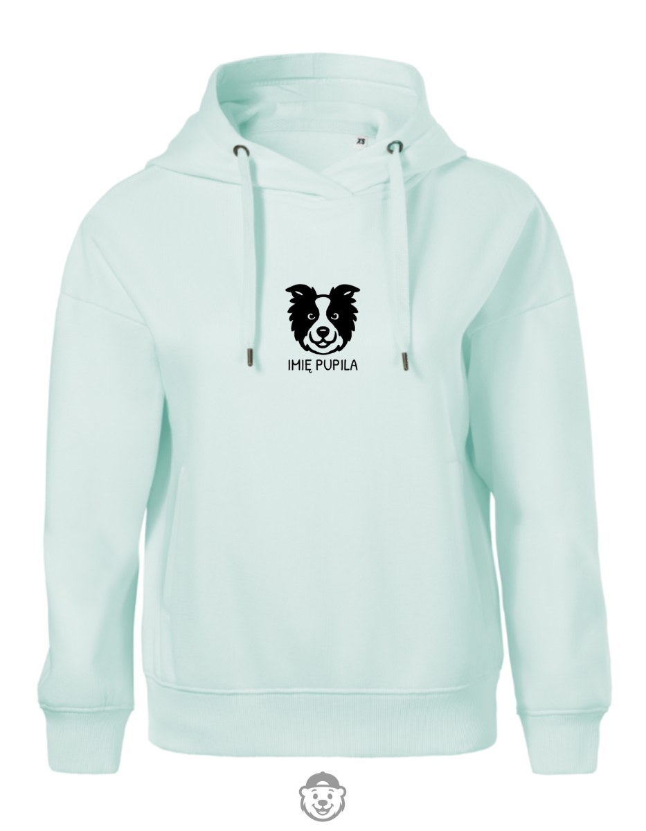 BLUZA Z KAPTUREM DAMSKA BORDER COLLIE MIĘTOWA.png