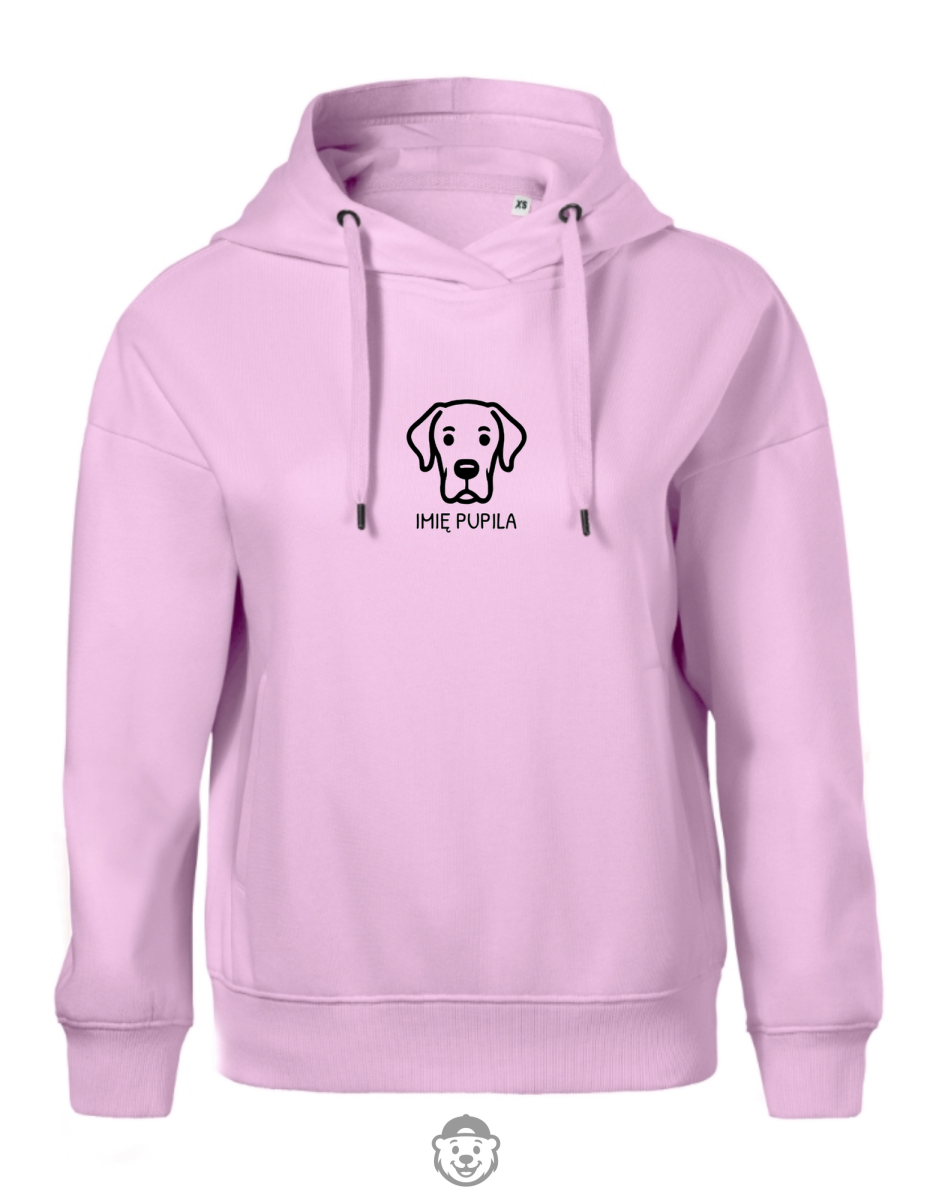 BLUZA Z KAPTUREM DAMSKA DOG NIEMIECKI RÓŻOWA.png