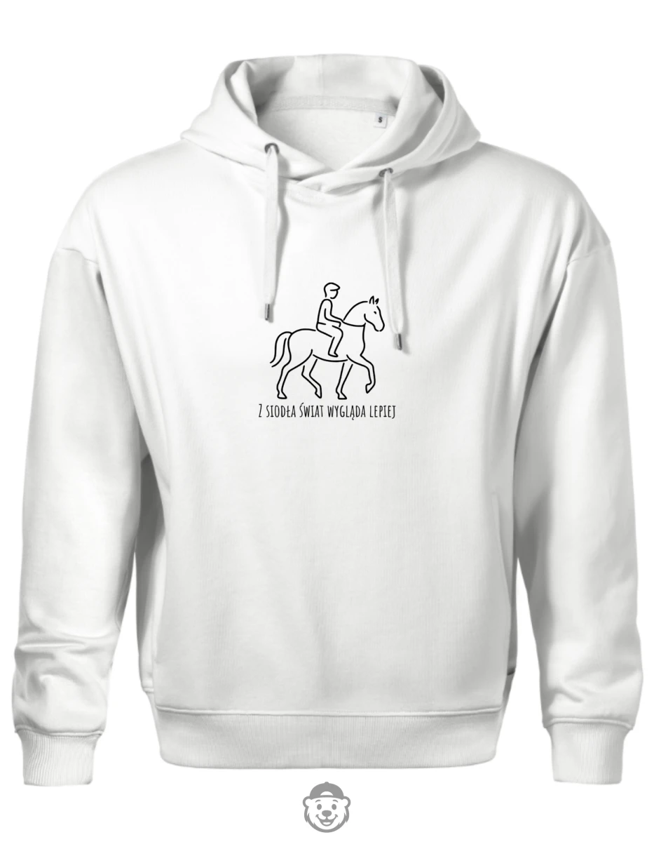 BLUZA Z KAPTUREM MĘSKA JAZDA KONNA BIAŁA.png