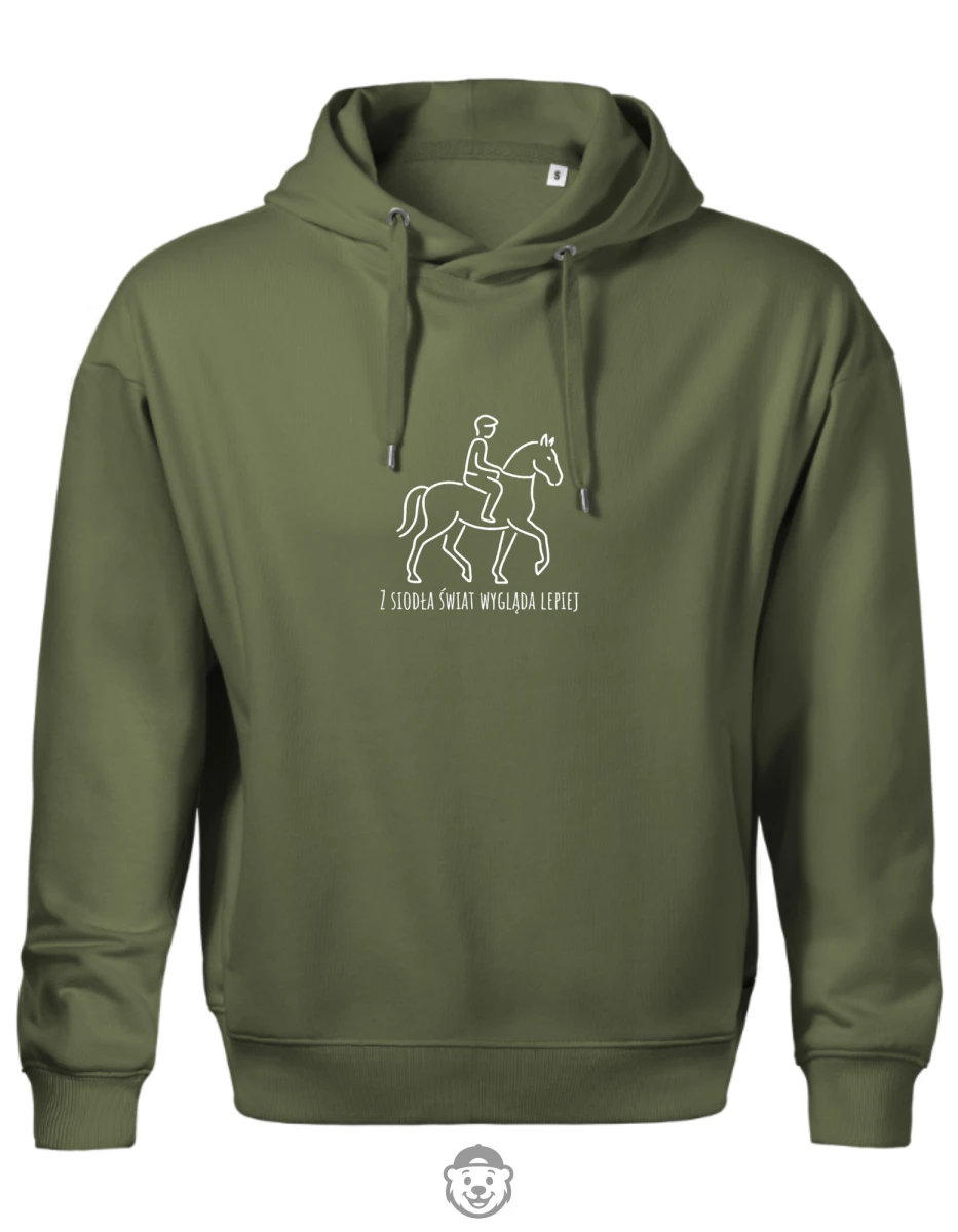 BLUZA Z KAPTUREM MĘSKA JAZDA KONNA KHAKI.png