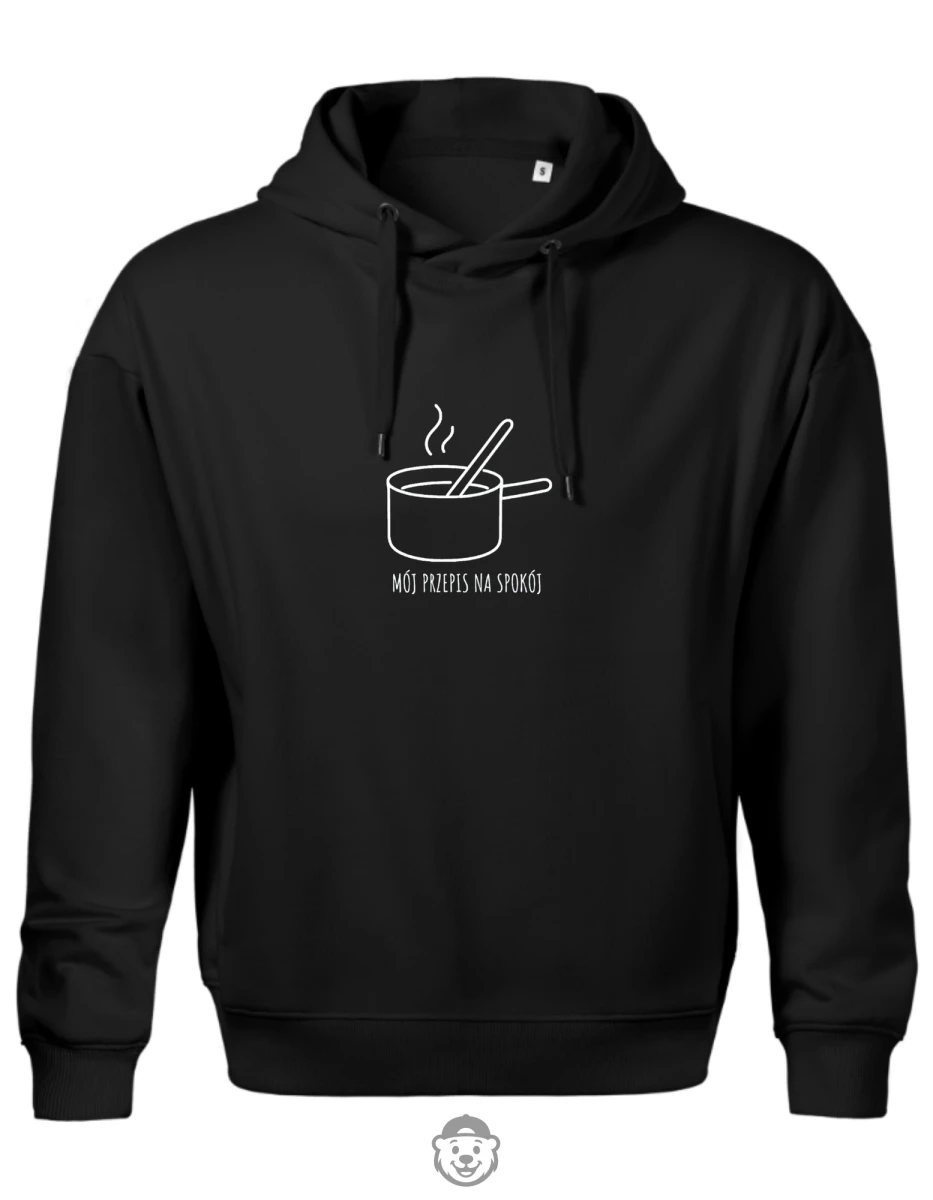 BLUZA Z KAPTUREM MĘSKA GOTOWANIE CZARNA.png
