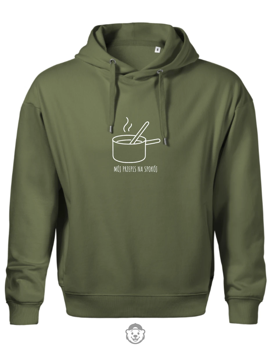 BLUZA Z KAPTUREM MĘSKA GOTOWANIE KHAKI.png