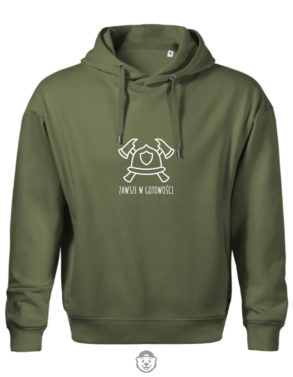 BLUZA Z KAPTUREM MĘSKA STRAŻ POŻARNA KHAKI.png