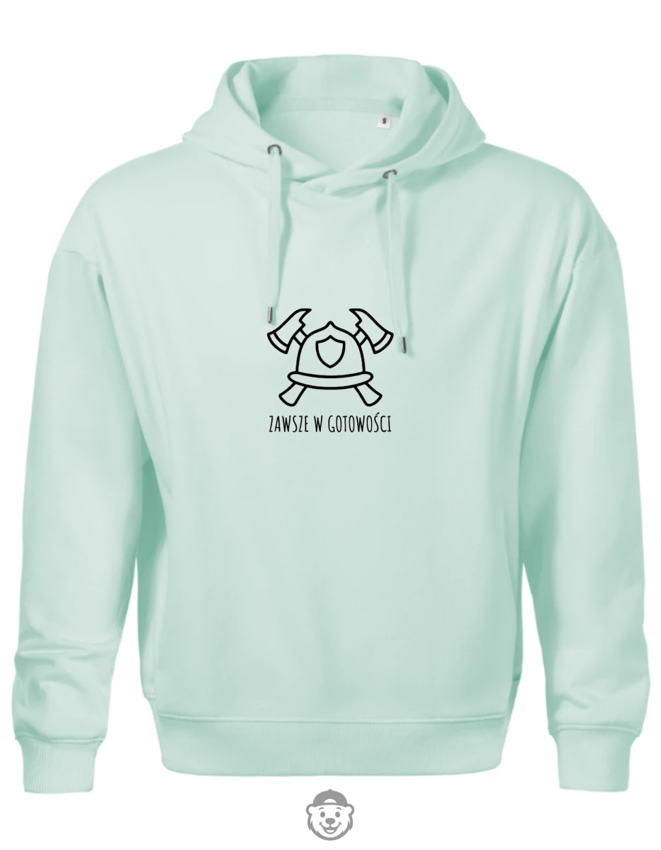 BLUZA Z KAPTUREM MĘSKA STRAŻ POŻARNA MIĘTOWA.png