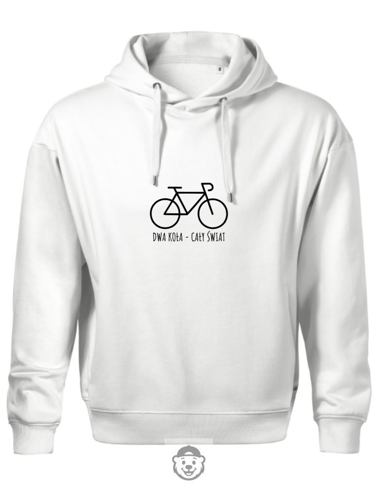 BLUZA Z KAPTUREM MĘSKA ROWER BIAŁA.png