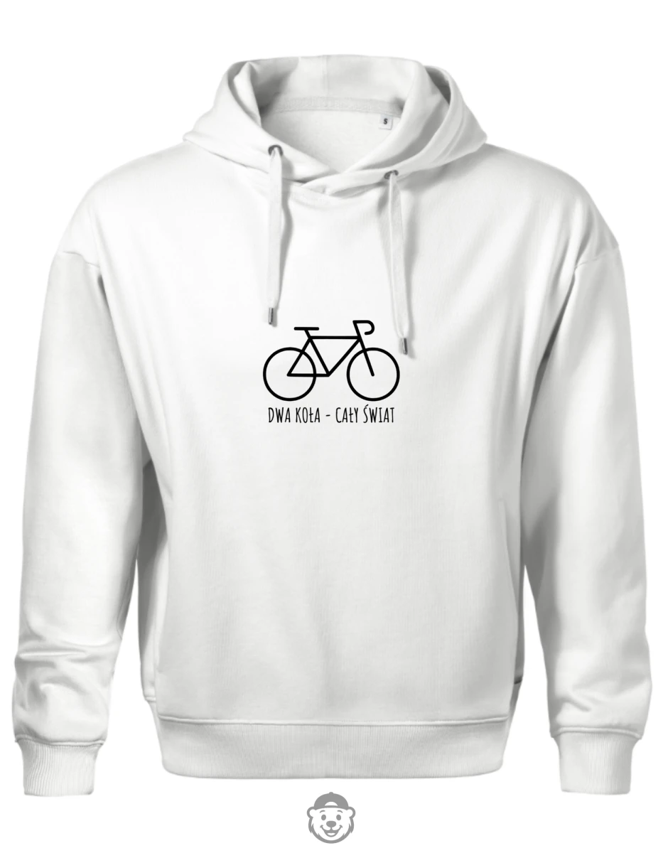 BLUZA Z KAPTUREM MĘSKA ROWER BIAŁA.png
