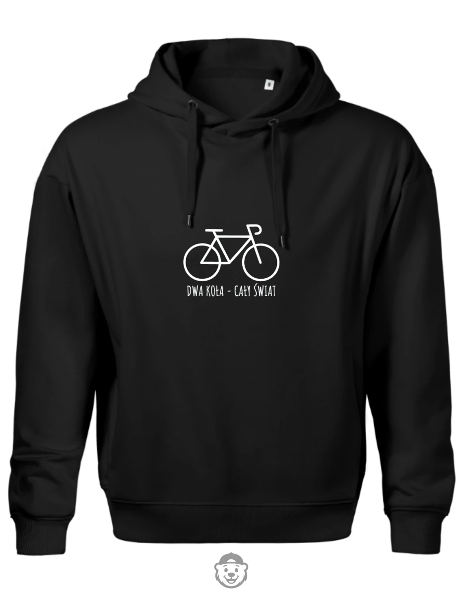 BLUZA Z KAPTUREM MĘSKA ROWER CZARNA.png