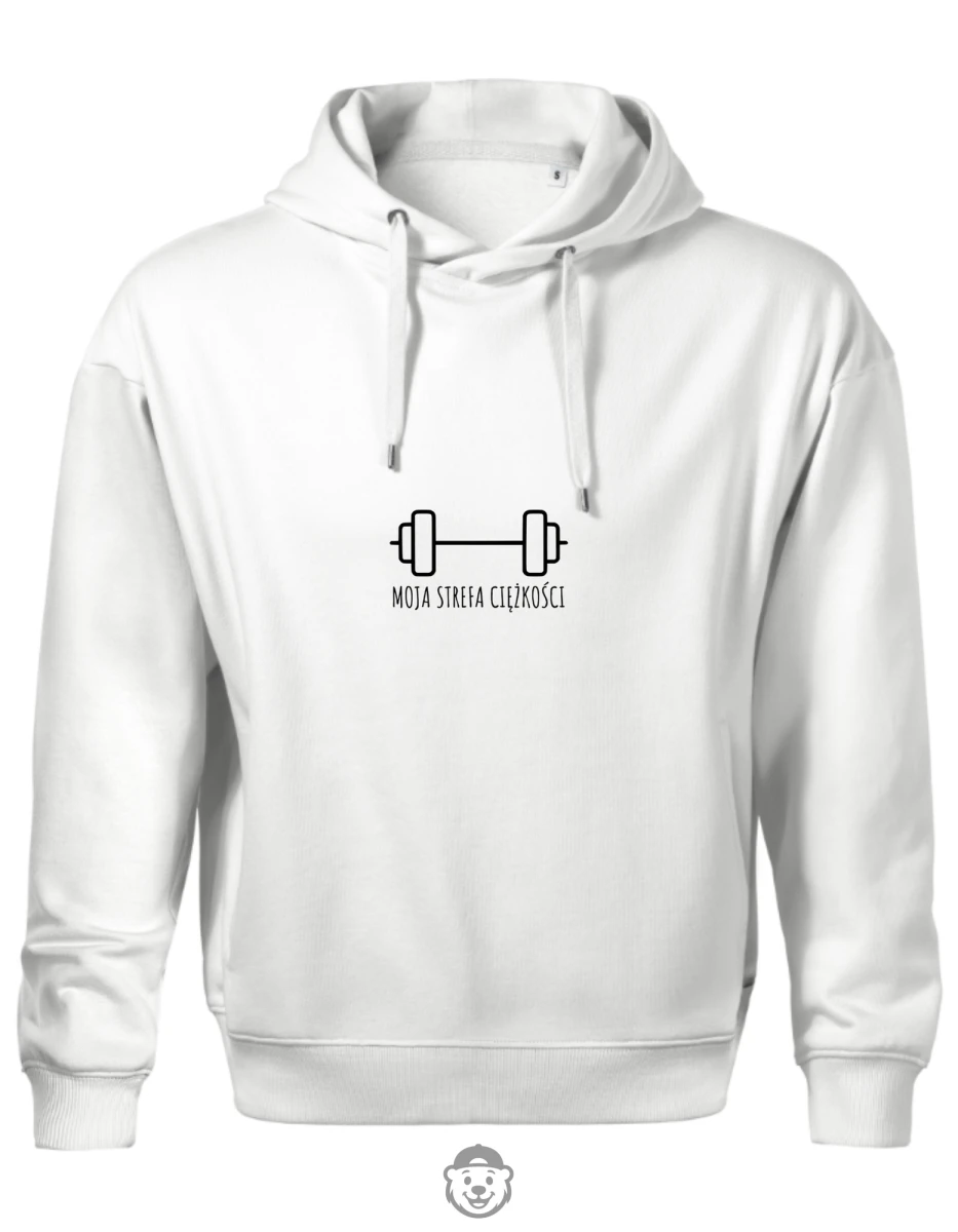 BLUZA Z KAPTUREM MĘSKA SIŁOWNIA BIAŁA.png