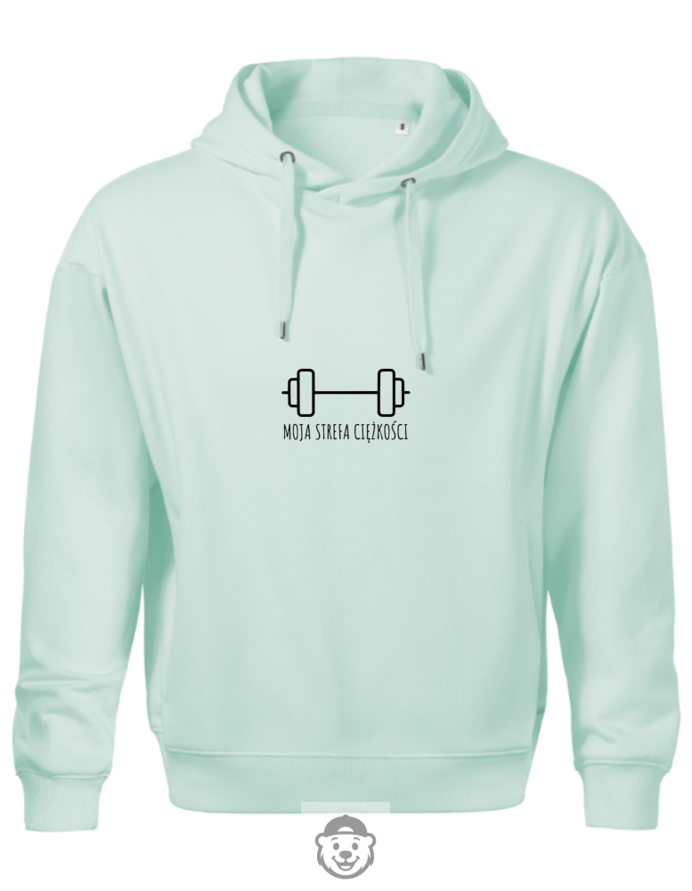 BLUZA Z KAPTUREM MĘSKA SIŁOWNIA MIĘTOWA.png