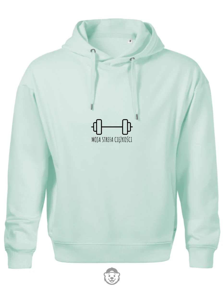 BLUZA Z KAPTUREM MĘSKA SIŁOWNIA MIĘTOWA.png