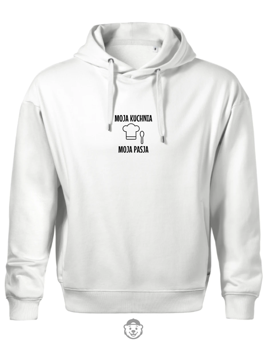 BLUZA Z KAPTUREM MĘSKA MOJA KUCHANIA MOJA PASJA BIAŁA.png