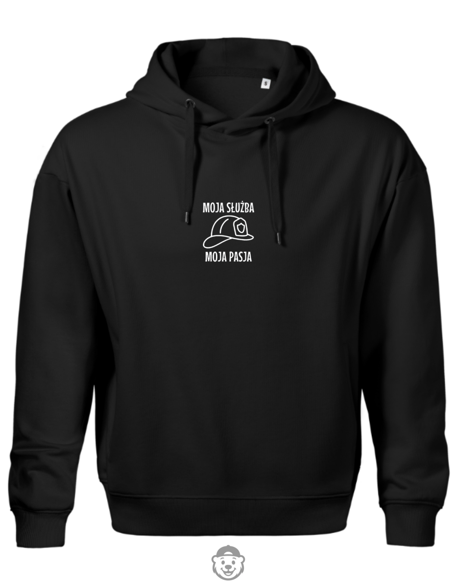 BLUZA Z KAPTUREM MĘSKA MOJA SŁUŻBA MOJA PASJA CZARNA.png