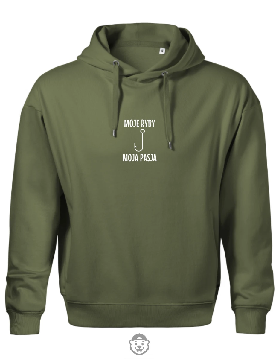 BLUZA Z KAPTUREM MĘSKA MOJE RYBY MOJA PASJA KHAKI.png