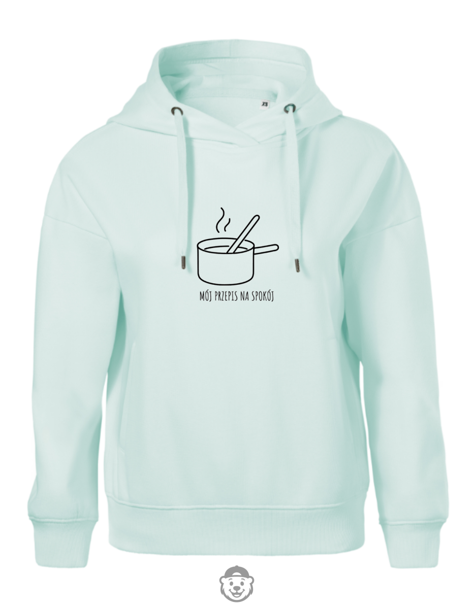 BLUZA Z KAPTUREM DAMSKA GOTOWANIE MIĘTOWA.png