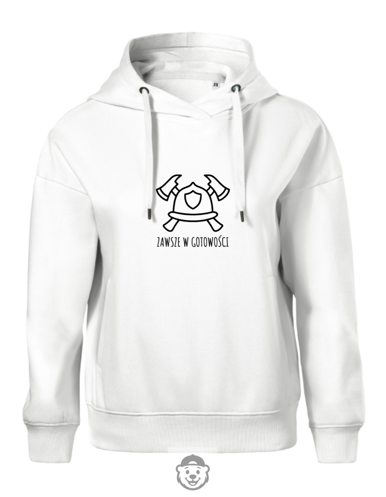 BLUZA Z KAPTUREM DAMSKA STRAŻ POŻARNA BIAŁA.png