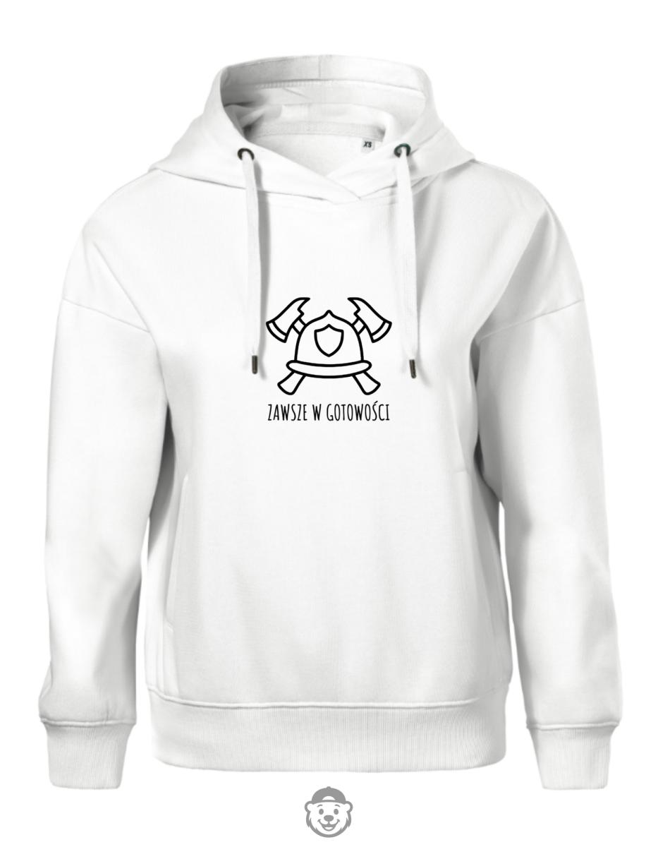 BLUZA Z KAPTUREM DAMSKA STRAŻ POŻARNA BIAŁA.png