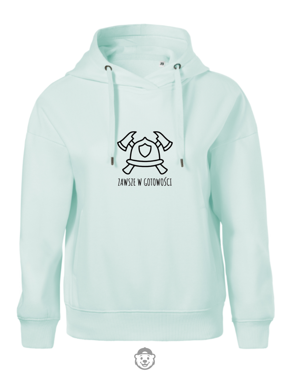 BLUZA Z KAPTUREM DAMSKA STRAŻ POŻARNA MIĘTOWA.png