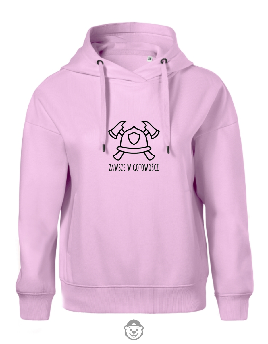 BLUZA Z KAPTUREM DAMSKA STRAŻ POŻARNA RÓŻOWA.png