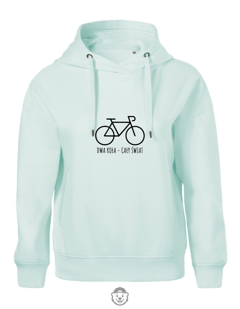 BLUZA Z KAPTUREM DAMSKA ROWER MIĘTOWA.png