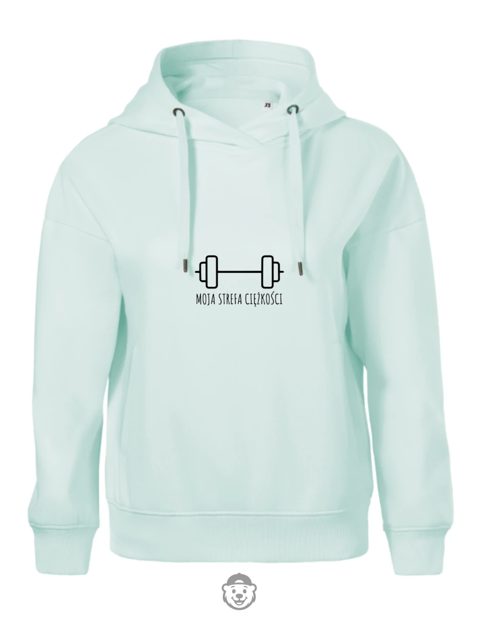BLUZA Z KAPTUREM DAMSKA SIŁOWNIA MIĘTOWA.png